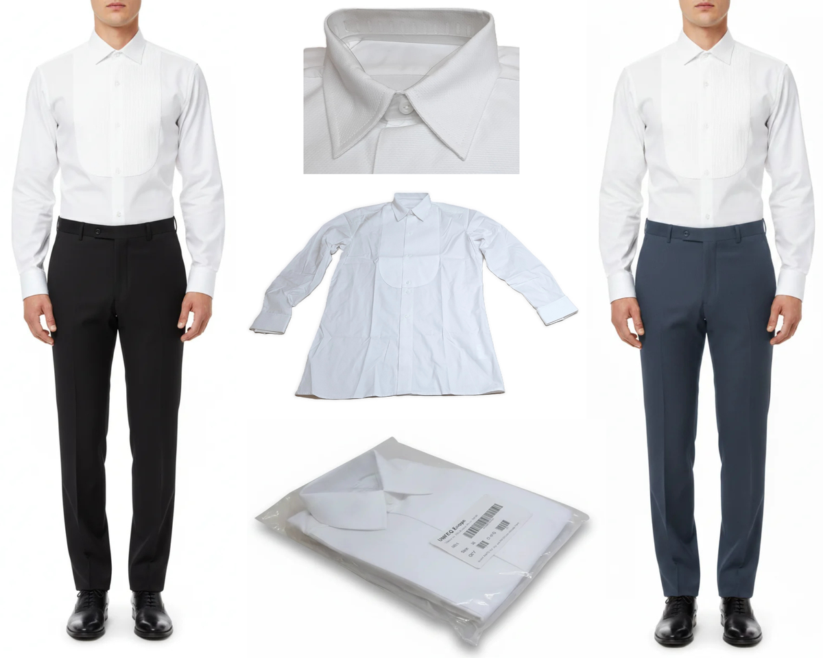 British Marcella Shirt Long Sleeve Mess Kit Shirt RAF Royal Air Force RN Royal Navy RM Royal Marines Air Force and Naval