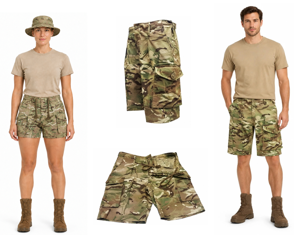 MTP Combat Shorts Multi-Terrain British Army Camouflage Pattern Multi Camo Style