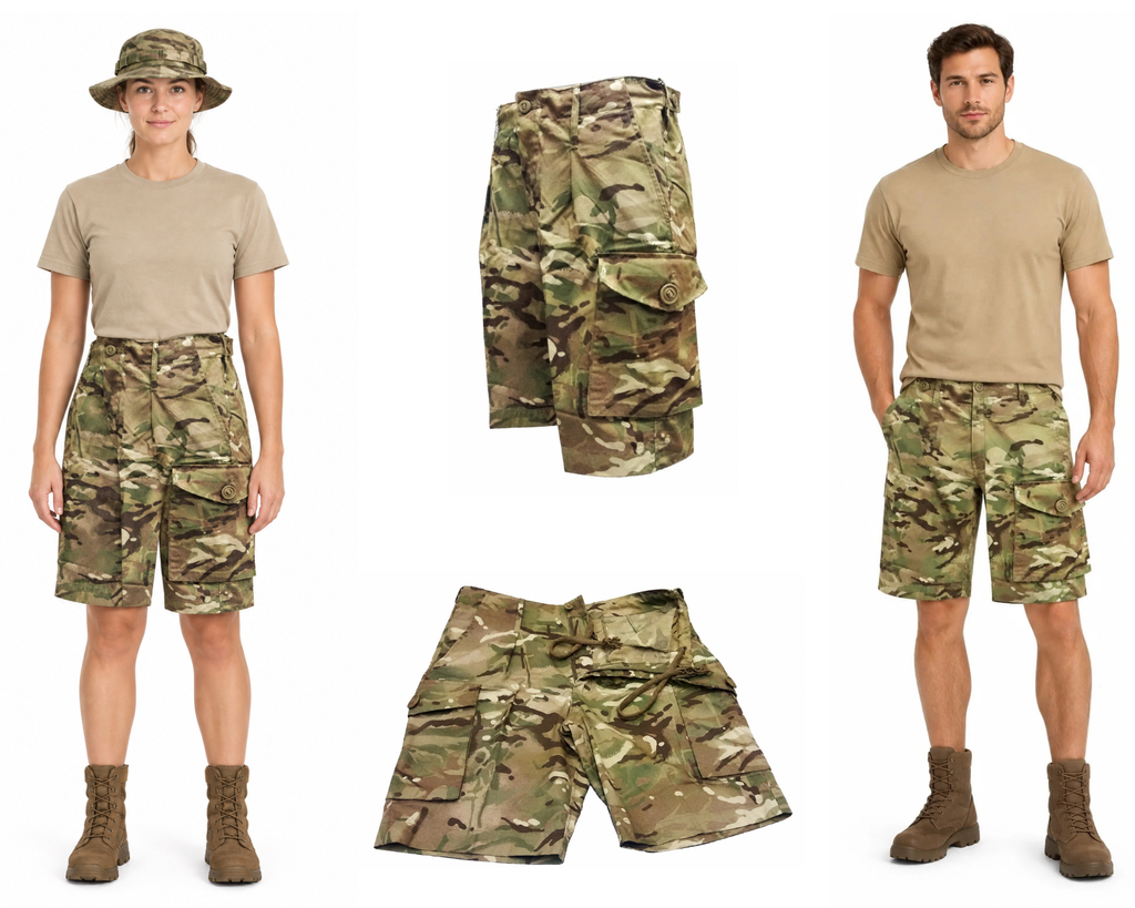 MTP Combat Shorts Multi-Terrain British Army Camouflage Pattern Multi Camo Style