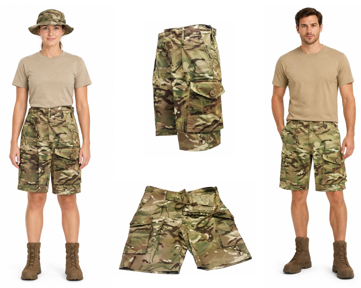 MTP Combat Shorts Multi-Terrain British Army Camouflage Pattern Multi Camo Style