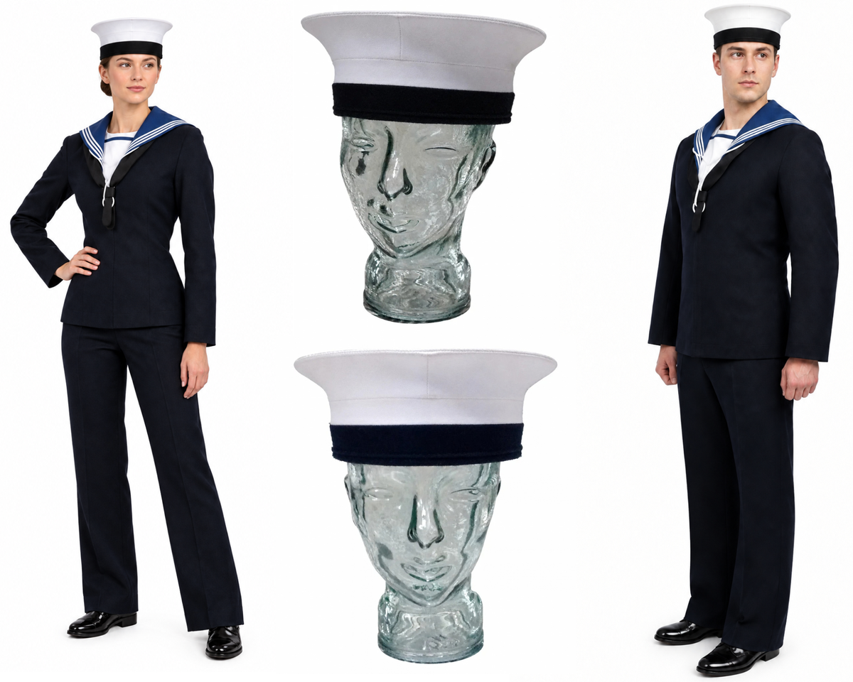 RN Pork Pie Class Two Uniform Hat British Royal Navy Issue Assorted Size