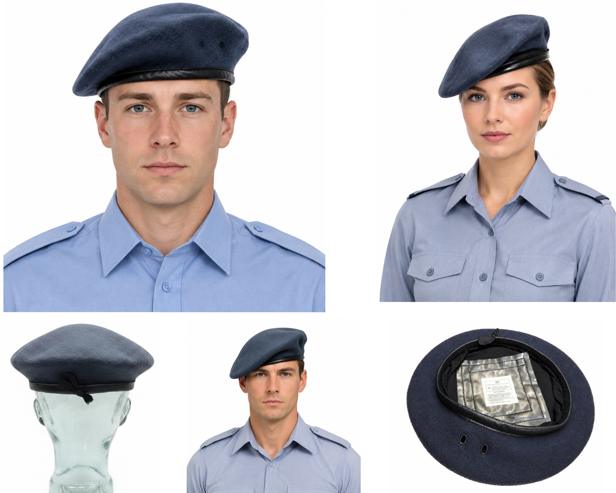 WRAF / RAF Beret British Royal Air Force Blue Grey Wool Beret Cap Assorted Sizes