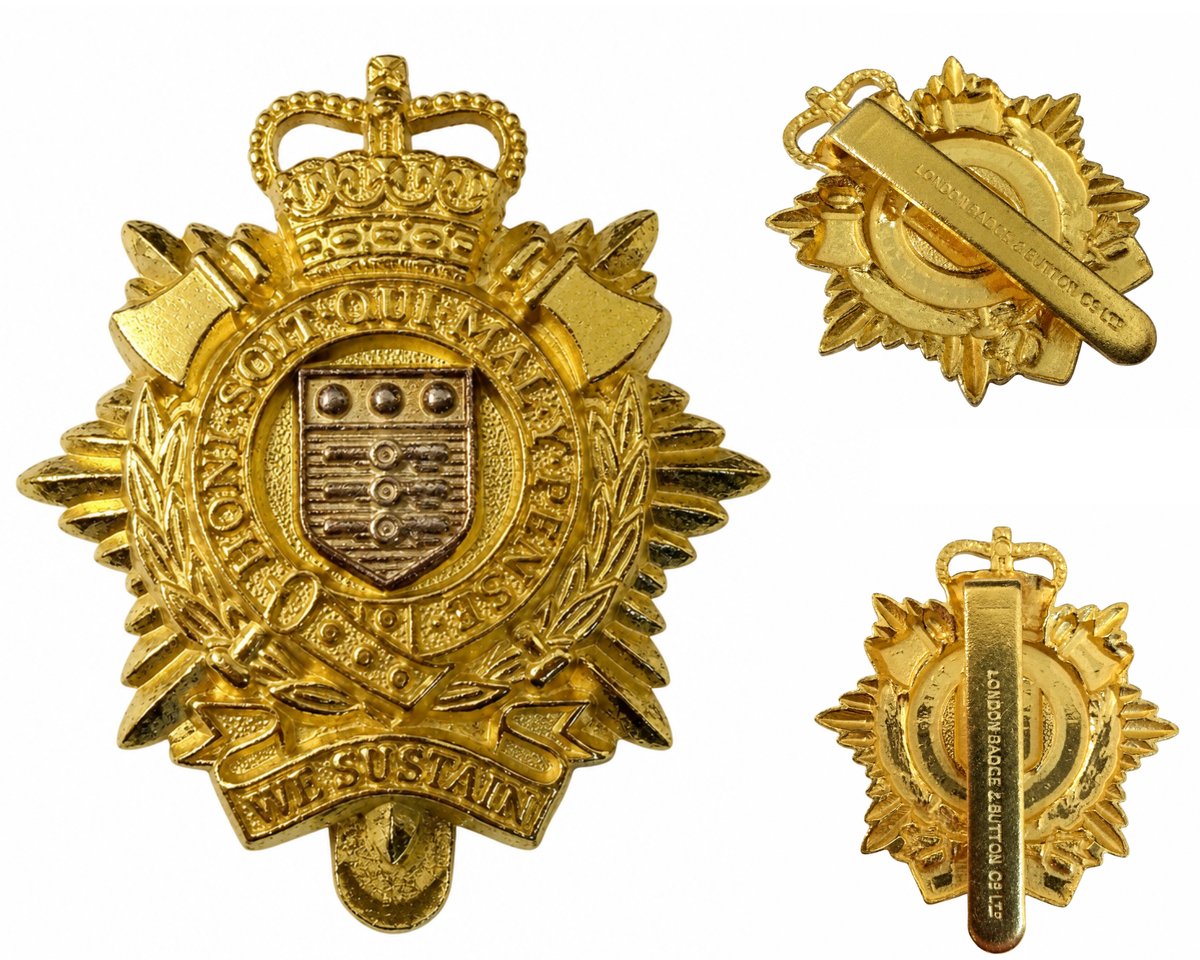 RLC Hat Badge Service Dress For British Army No1 & No2 Peaked Caps & Berets