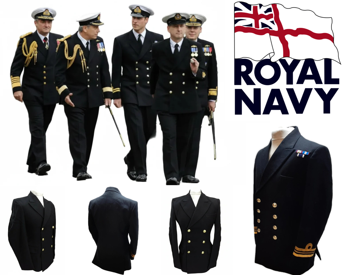 RN Jacket Class I & III Royal No1B Naval Double Breasted Blazer Royal Navy