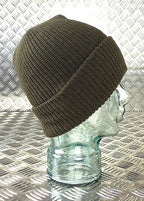 Army Green Knitted Beanie Hat / Watch Cap / Woolly Hat - One size - NEW
