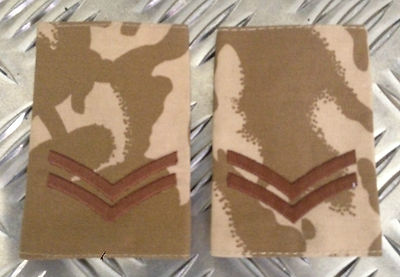 100 Rank Slides British Old Pattern Desert Camo Corporal Chevron 100 Pr