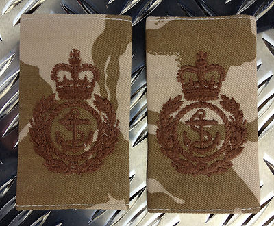 Genuine British Army Desert CHIEF PETTY OFFICER Rank Slides - NEW