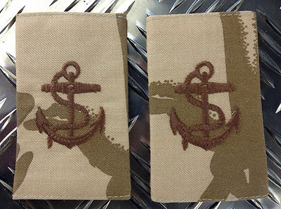 Genuine British Army Desert Camo LEADING RATE Rank Slides - NEW