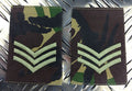 Genuine British Army DPM COMBAT DRESS SERGEANT Rank Slides / Epaulettes - NEW