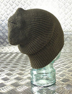 Army Green Knitted Beanie Hat / Watch Cap / Woolly Hat - One size - NEW