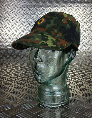 Genuine German Army Flectarn Camouflage Peak Baseball Field Cap / Hat. All Sizes