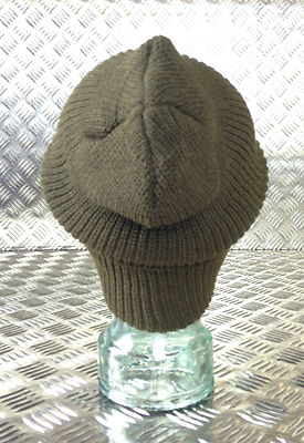 Army Green Knitted Beanie Hat / Watch Cap / Woolly Hat - One size - NEW