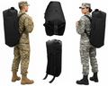 Army Kitbag US Style Duffle Shoulder Bag & Rucksack Military Stealth Black