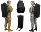 Army Kitbag US Style Duffle Shoulder Bag & Rucksack Military Stealth Black