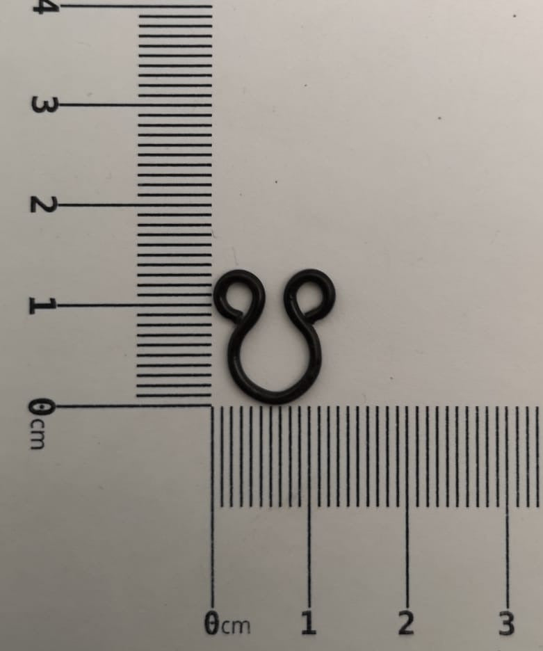 Hook & Eye Vintage Mil-Spec Black Snipe Hook Eye (Eye Side Only) - NEW