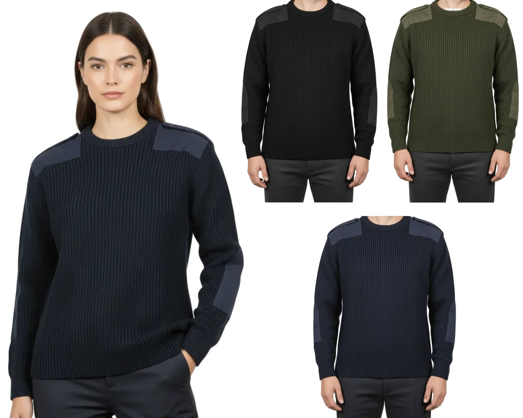 Army Type Jumper Commando Pullover Sweater Crew Neck Warm