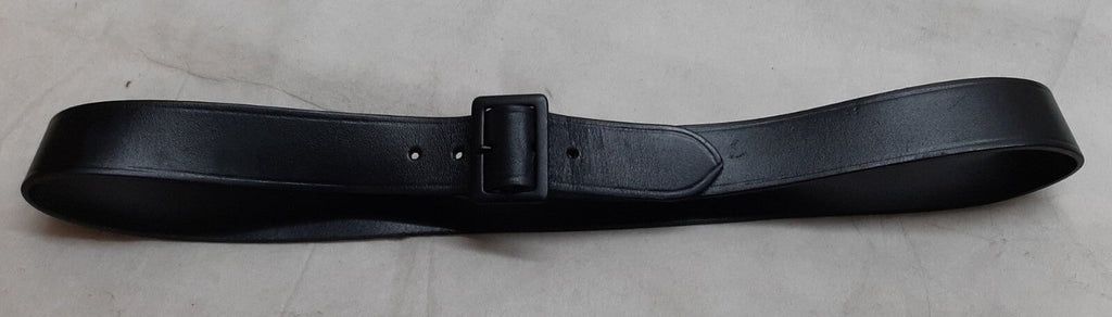 Army Trouser Belt Leather With Single Prong Black Buckle 1 1/2" Wide Assorted
