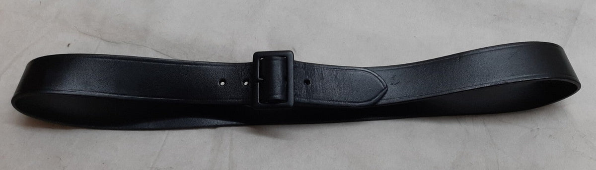 Army Trouser Belt Leather With Single Prong Black Buckle 1 1/2" Wide Assorted