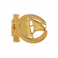 Badge reverse angled - pure white