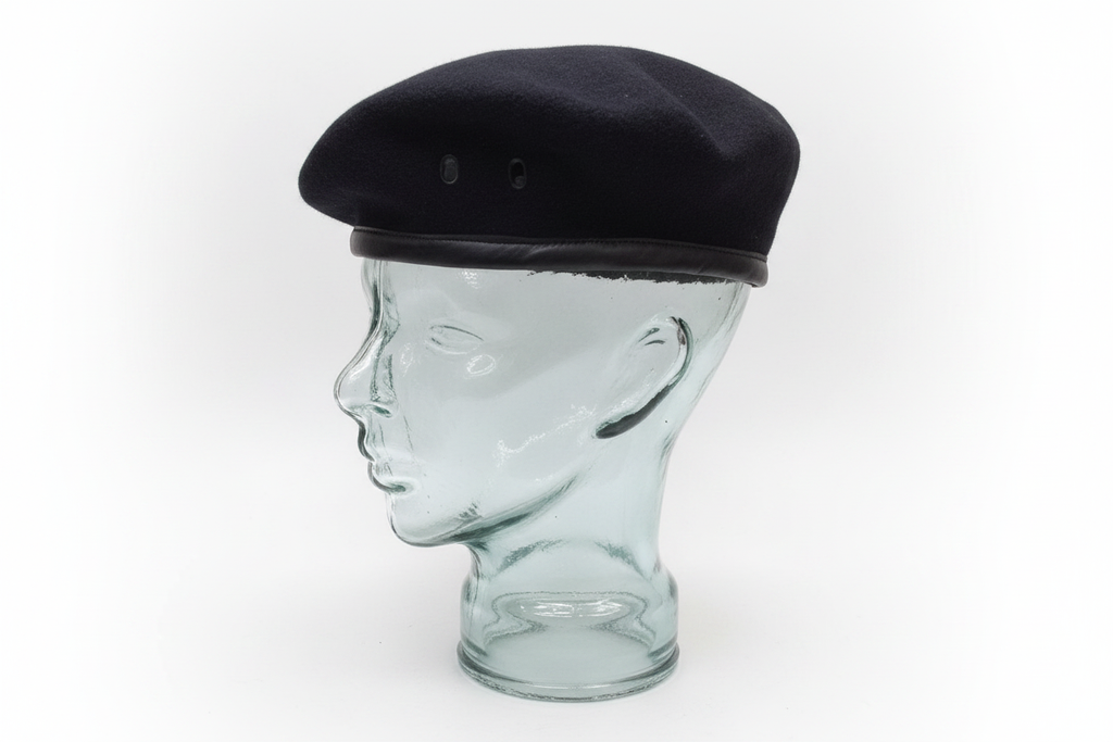 Beret side profile white background