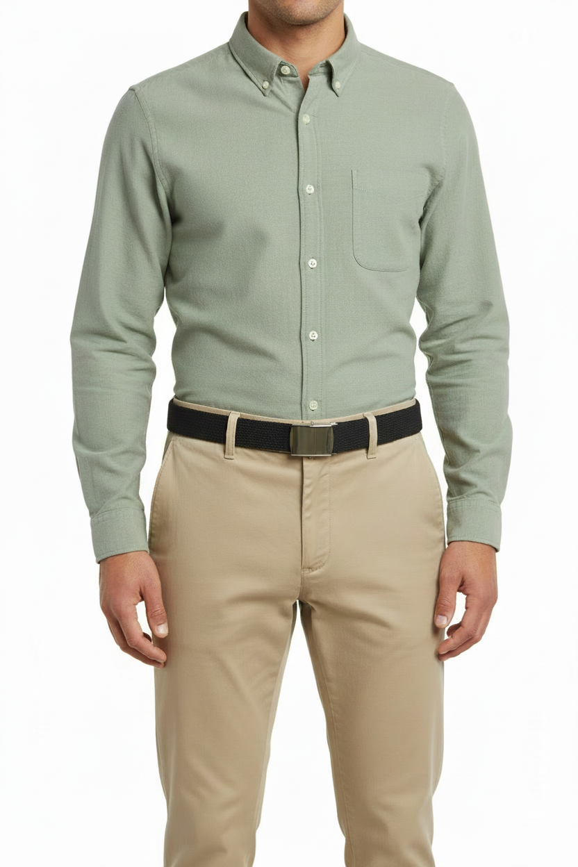 Black Belt on Model - Corrected Buckle