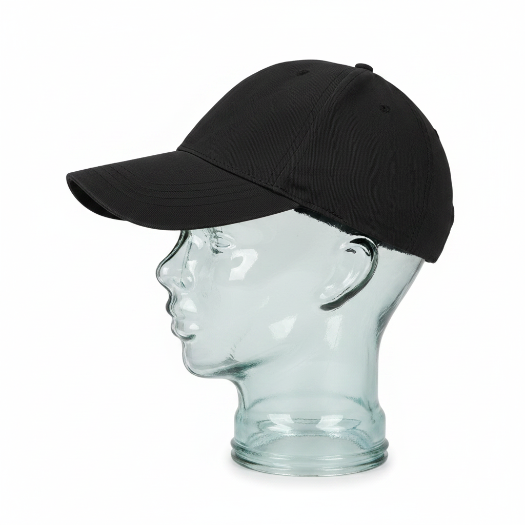 Black Cap on Glass Head