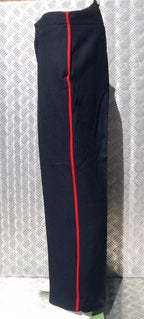 Black Dress Trousers Wool Red Piping Guards & Bandsman Army Uniform.
