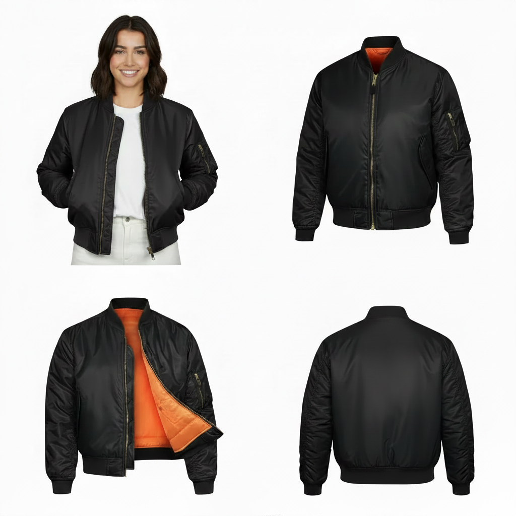 Black MA1 Collage - All Black