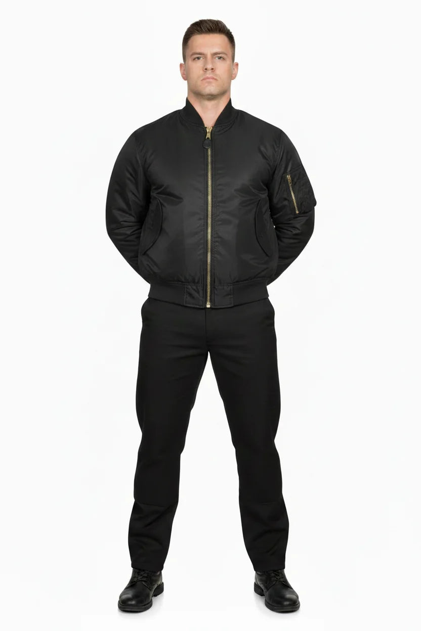Security Bomber Jacket Black for Doorman Bodyguards upto 8XL