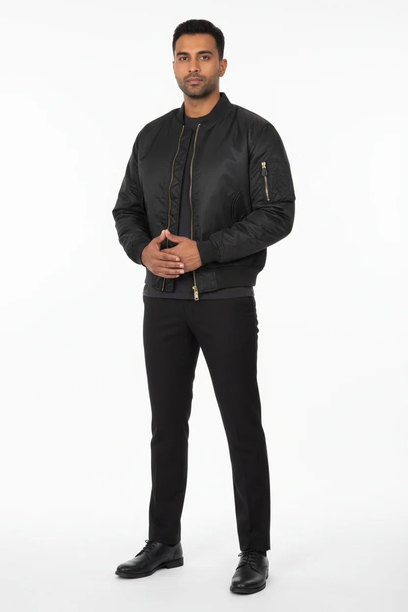 Security Bomber Jacket Black for Doorman Bodyguards upto 8XL
