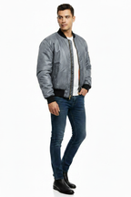 Black Stone Washed MA1 Male - Even Lighter