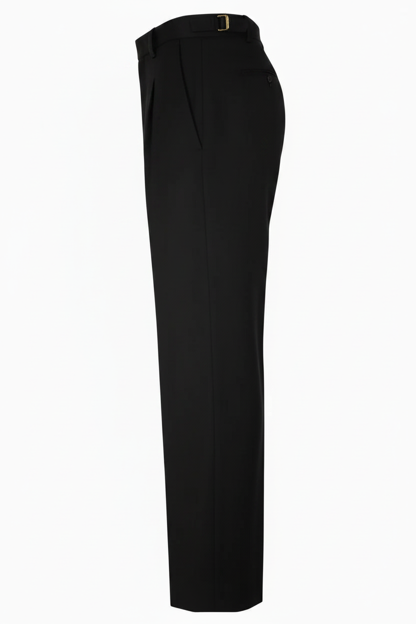 Black Suit Trousers Side View - High Quality