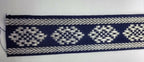 Blue or Black Cotton Lace with Silver Metalised Polyester Composite British Made