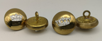 Brass Buttons with Mounted Chrome Naval Crown 30L x4