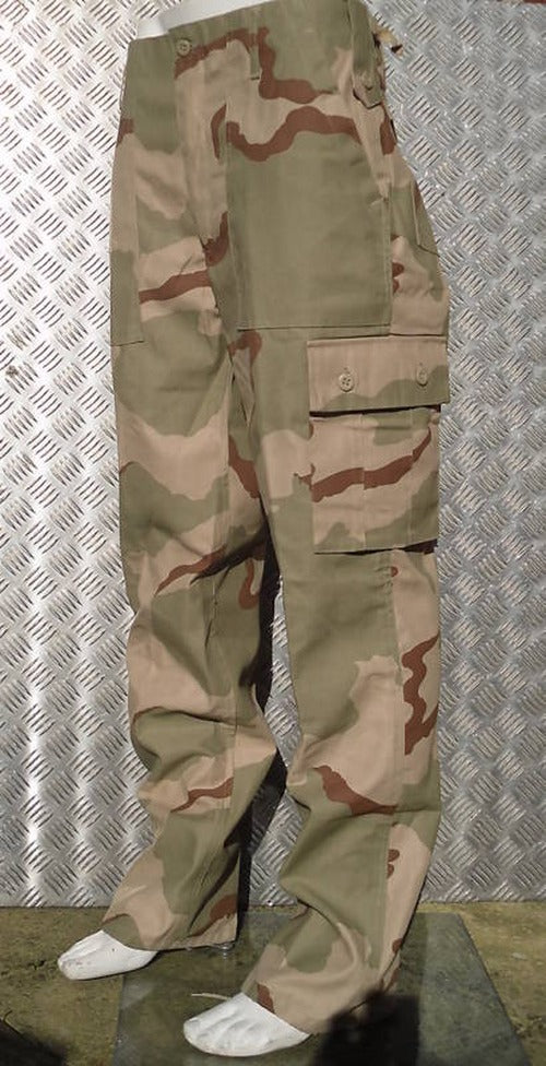 British Desert Storm Style DPM Camo Combat / Utility Trousers Size 24"-28" - NEW