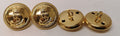 British Royal Navy Dress Roped Rim Anchor Queen's Crown Buttons 36L (22.9mm) NEW