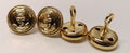 British Royal Navy Dress Roped Rim Anchor Queen's Crown Buttons 26L Long Shanks