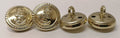 British Royal Navy Dress Roped Rim Anchor Queen's Crown Buttons 25L