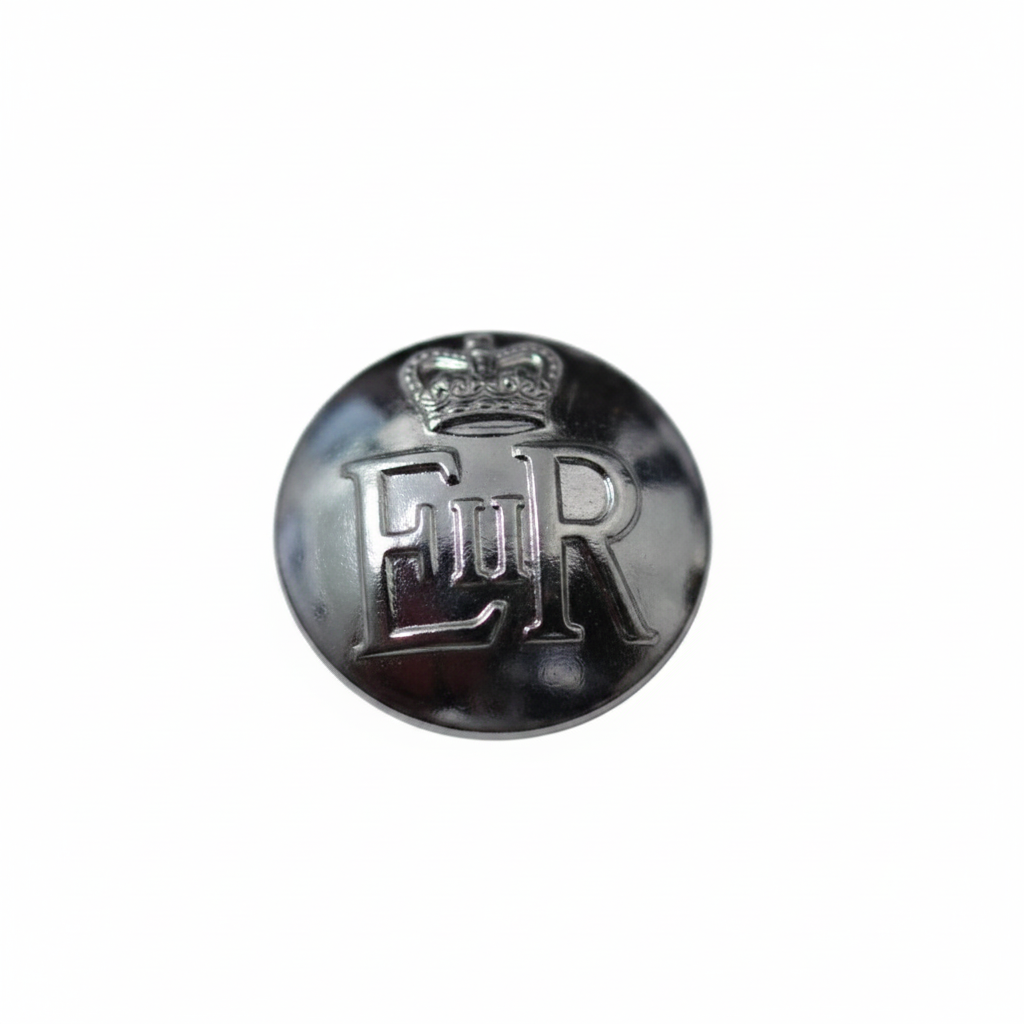 Button close-up white background