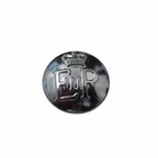 Button close-up white background