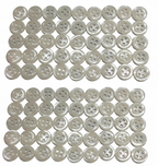 Buttons 100 Vintage 4 Hole for Dress Shirts Pearlesque Clear White 10mm NOS