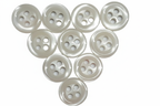 Buttons triangle white background