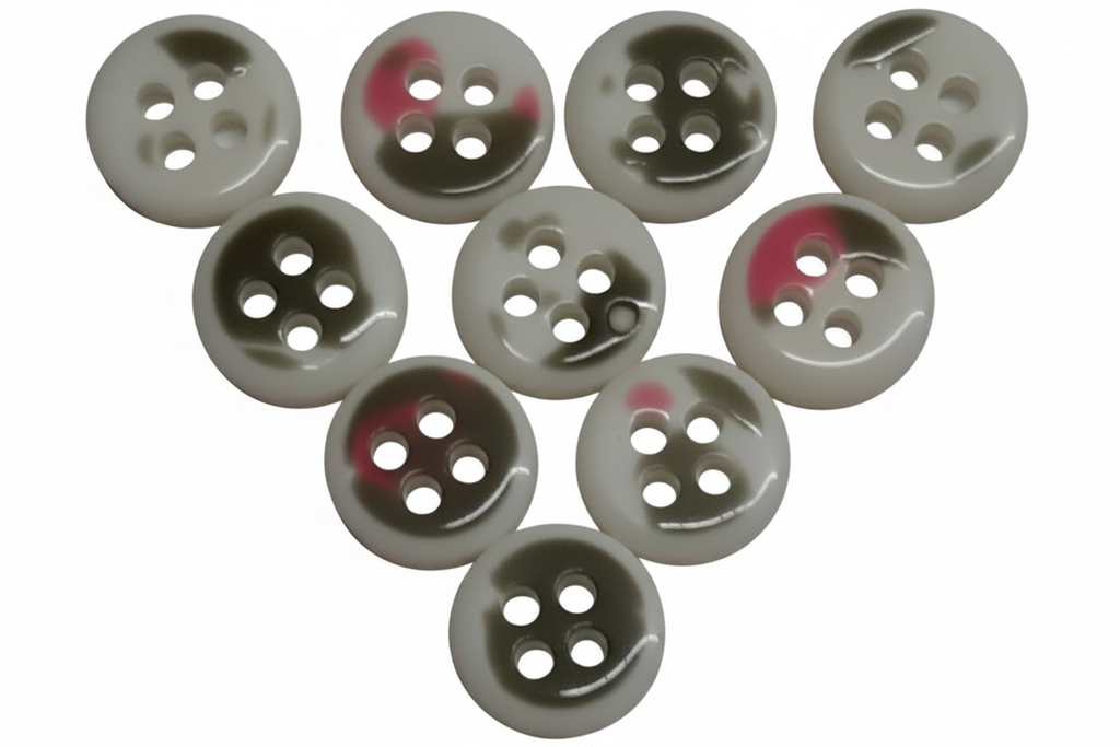 Buttons underside white background