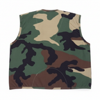 Camo back white background