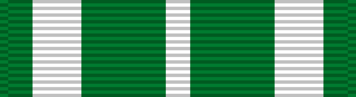 Coast Commendation Medals (CGCM) US Green & White Medal Ribbon on Bar