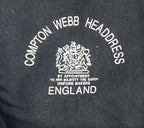 Compton Webb England Style Black Lined Wool Beret 6 1/2