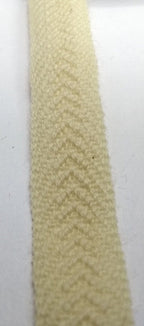 Cream / Light Khaki 13mm Worsted Chevron Lace Braid