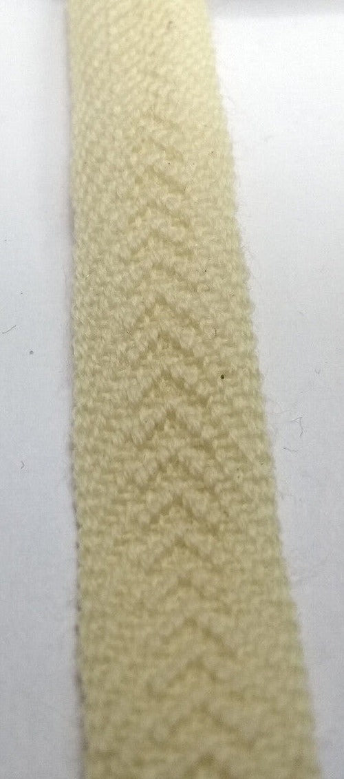 Cream / Light Khaki 13mm Worsted Chevron Lace Braid