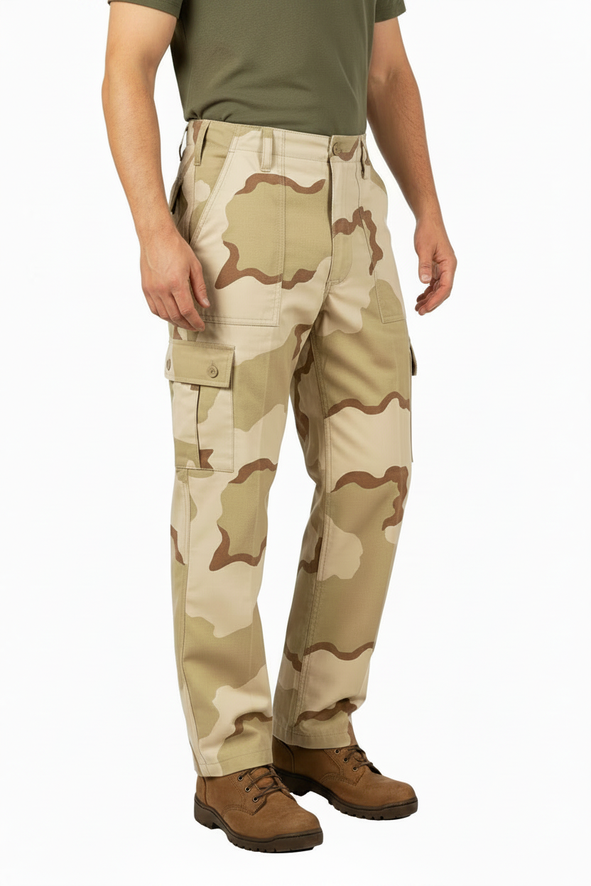 Desert Camo Trousers - Large Belt Loops