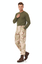 Desert Camo Trousers on Male Model